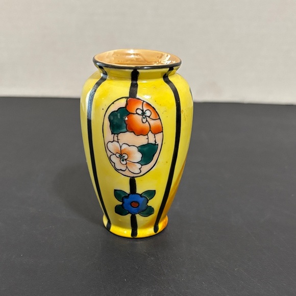 Tashiro TA Lusterware Floral Vase Japanese Made Porcelain Hand Painted  MCM - Picture 6 of 7